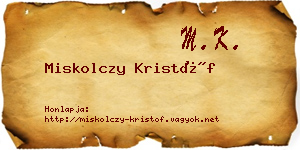 Miskolczy Kristóf névjegykártya