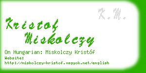 kristof miskolczy business card