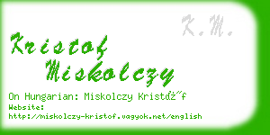 kristof miskolczy business card